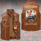 Elvis Presley Premium 2D Sleeveless Leather Vest – TMTHU6558