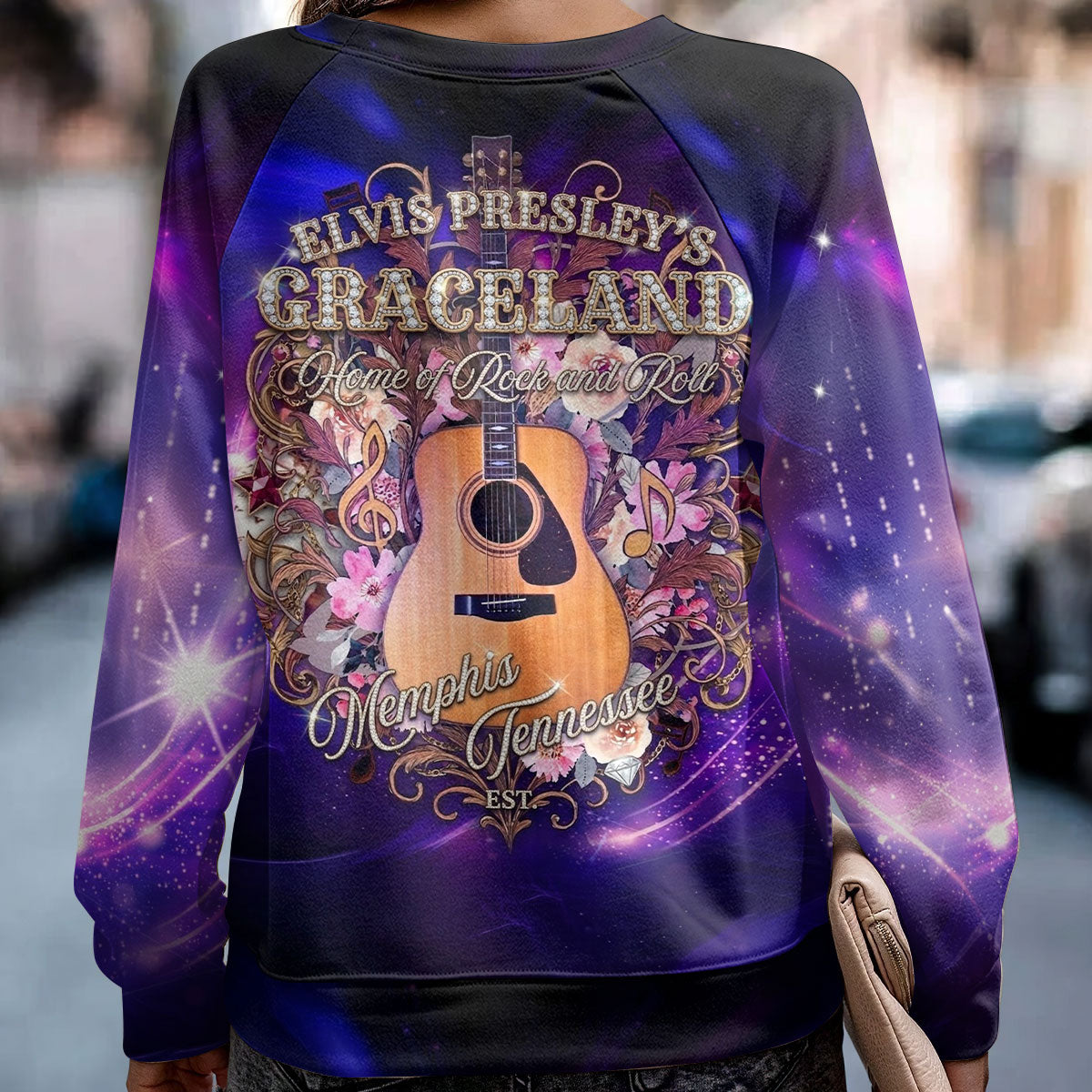 Elvis Presley Round Neck Raglan Sleeve Sweatshirt – TMTHU6935
