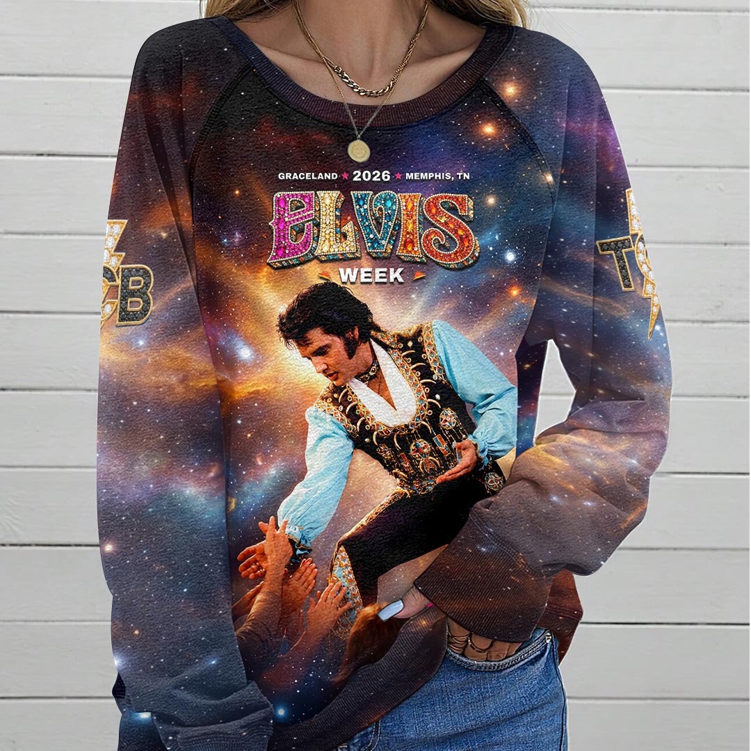 Elvis Presley Elvis Week 2026 Round Neck Raglan Sleeve Sweatshirt – HOATT19550