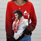 Elvis Presley Round Neck Raglan Sleeve Sweatshirt – HOATT 8063