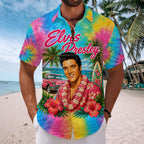 Elvis Presley Short Sleeve Button-Down Shirt – TMTHU7368