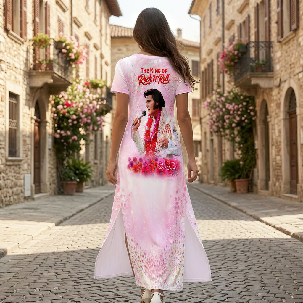 Elvis Presley Short Sleeve Maxi Dress – HOATT19393