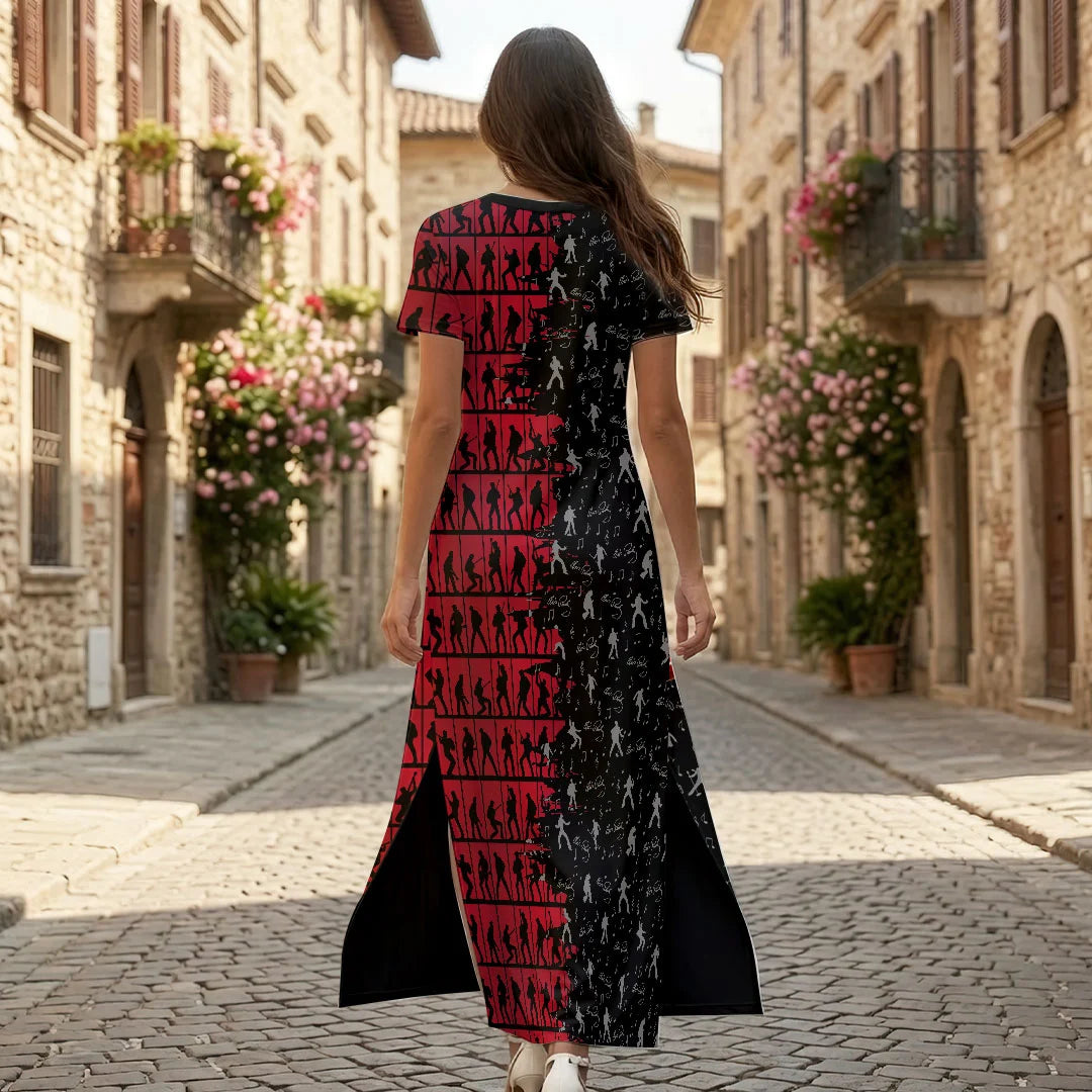 Elvis Presley Short Sleeve Maxi Dress – HOATT20698