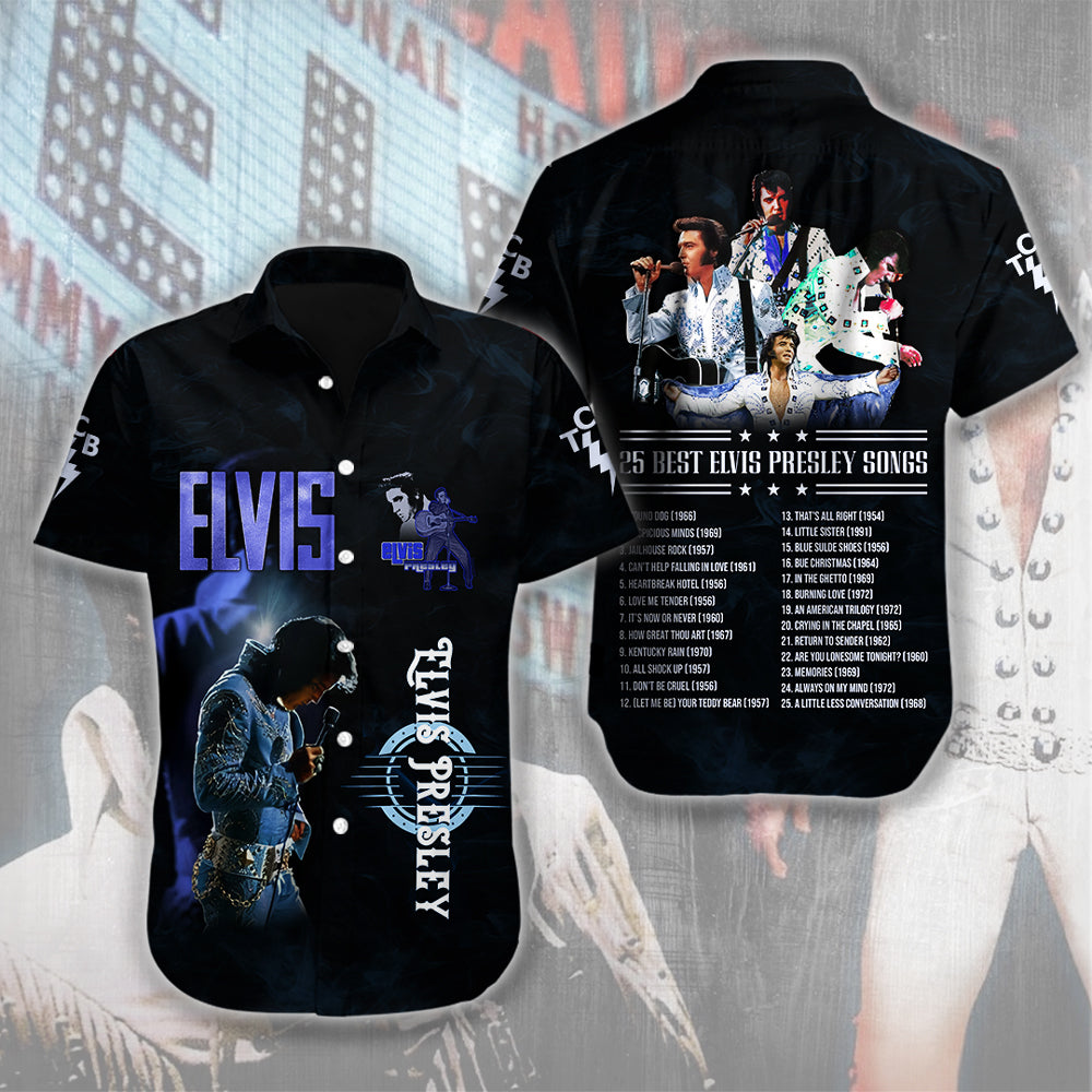 Elvis Presley Short Sleeve Button-Down Shirt – ANHNV 1072