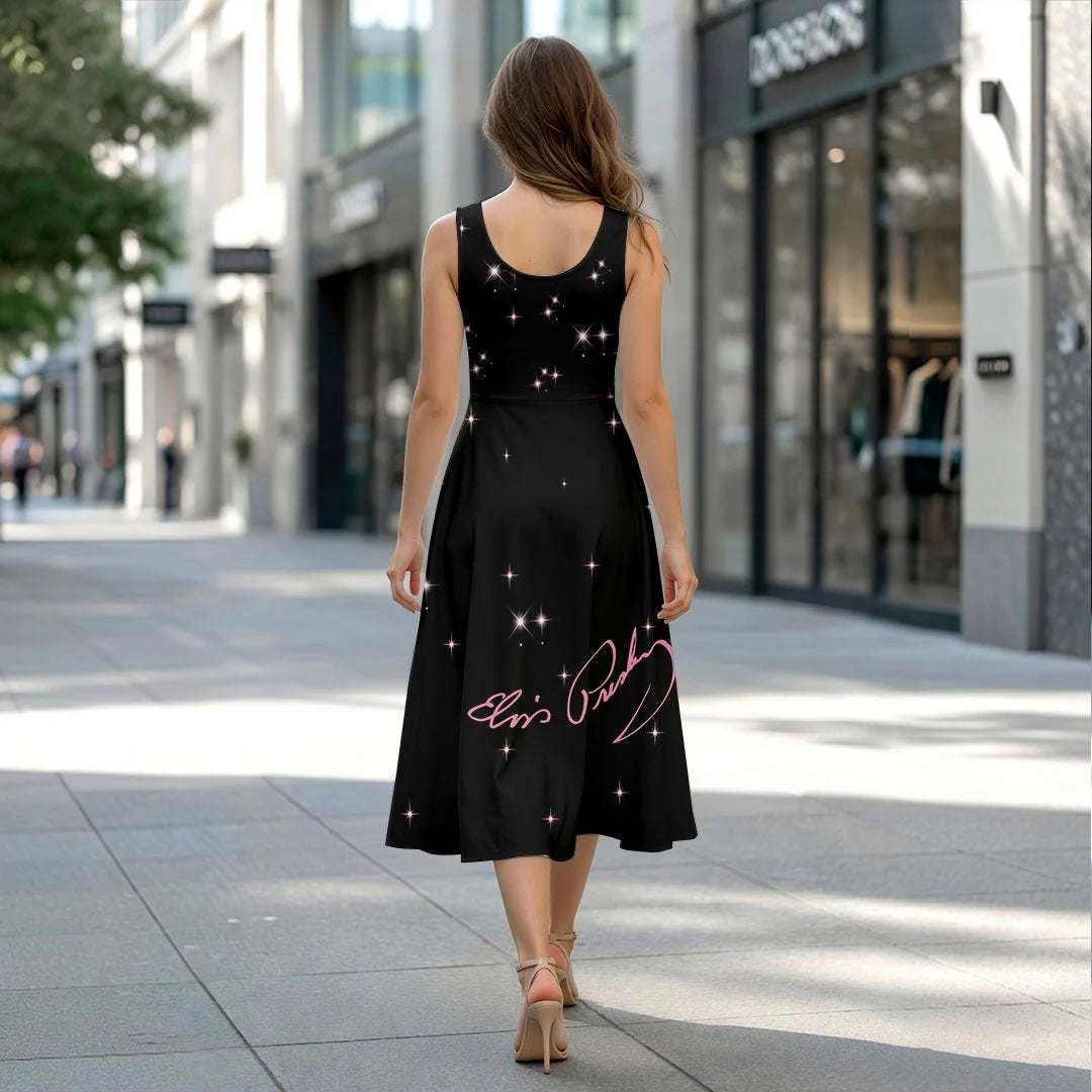 Elvis Presley Sleeveless Knee-Length Dress – HOATT21358