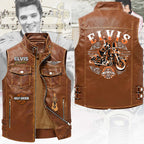 Elvis Presley Premium 2D Sleeveless Leather Vest – TANTN23339
