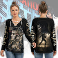 Elvis Presley Women's Long Sleeve Neckline Tie Sweatshirt – MAITM15311