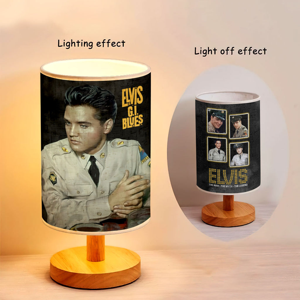 Elvis Presley Wooden Base Fabric Lamp – HOATT15896