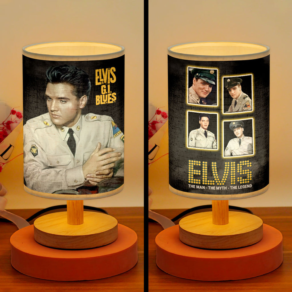 Elvis Presley Wooden Base Fabric Lamp – HOATT15896