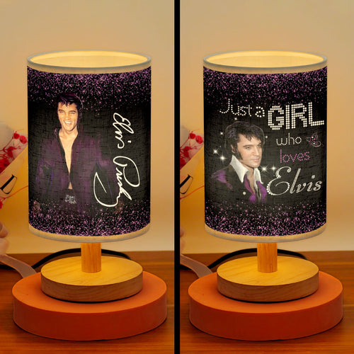 Elvis Presley Wooden Base Fabric Lamp – HOATT16260