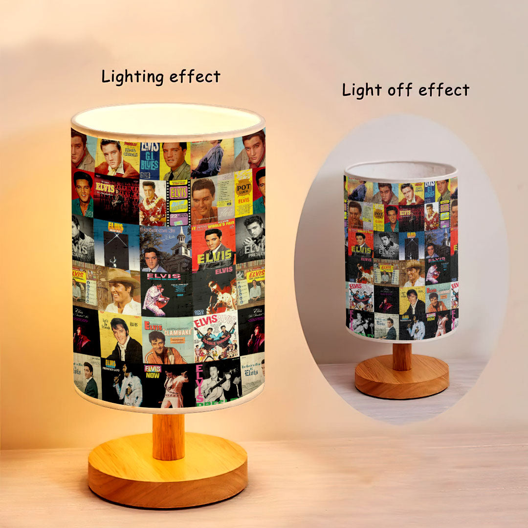 Elvis Presley Wooden Base Fabric Lamp – HOATT16327
