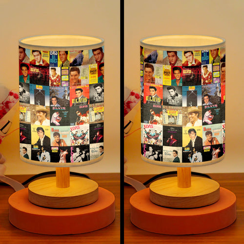 Elvis Presley Wooden Base Fabric Lamp – HOATT16327