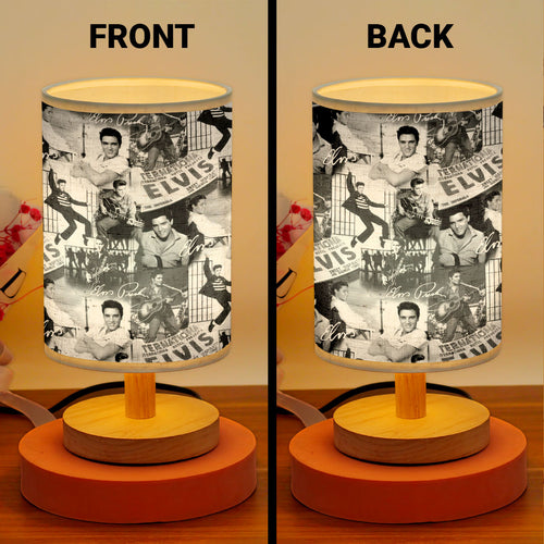 Elvis Presley Wooden Base Fabric Lamp – HOATT13909