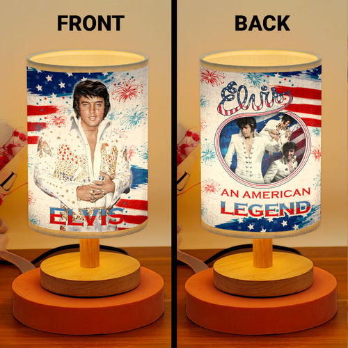 Elvis Presley Wooden Base Fabric Lamp – HOATT13913