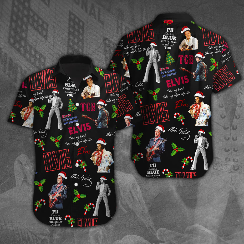 Elvis Presley Short Sleeve Button-Down Shirt – VANDH 889