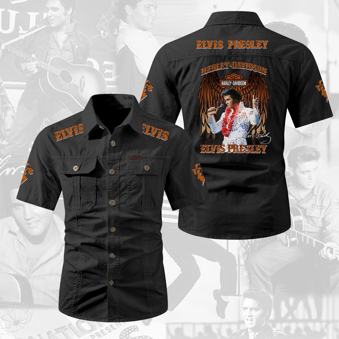 Elvis Presley 2D Short Sleeve Mechanic Shirt – HOATT20170