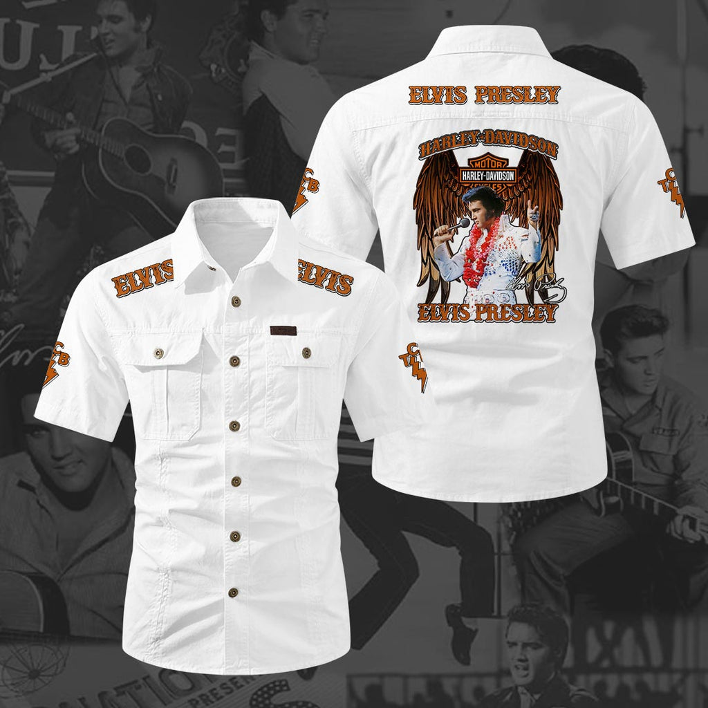 Elvis Presley 2D Short Sleeve Mechanic Shirt – HOATT20170