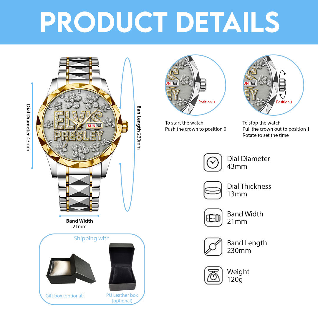 Elvis Presley Alloy Luxury Quartz Watch – GNE4215