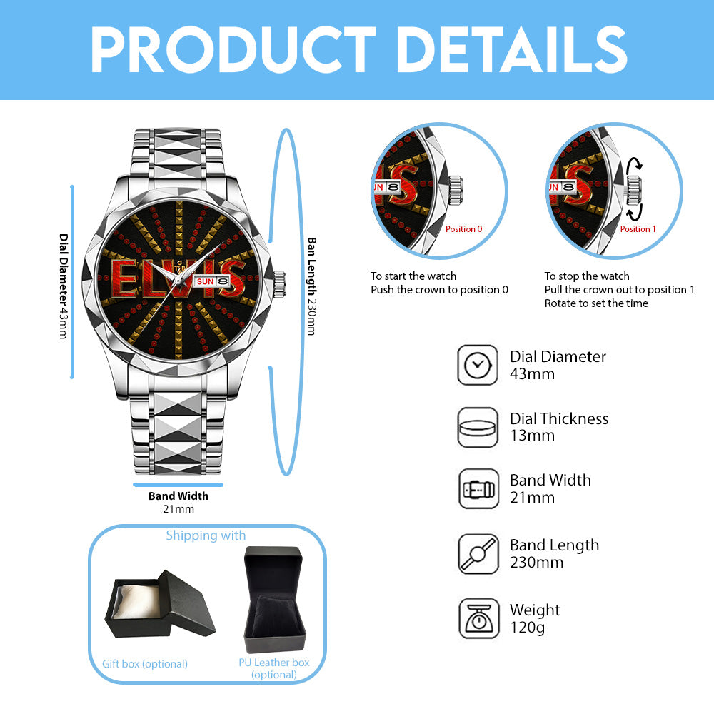 Elvis Presley Alloy Luxury Quartz Watch – GNE4269