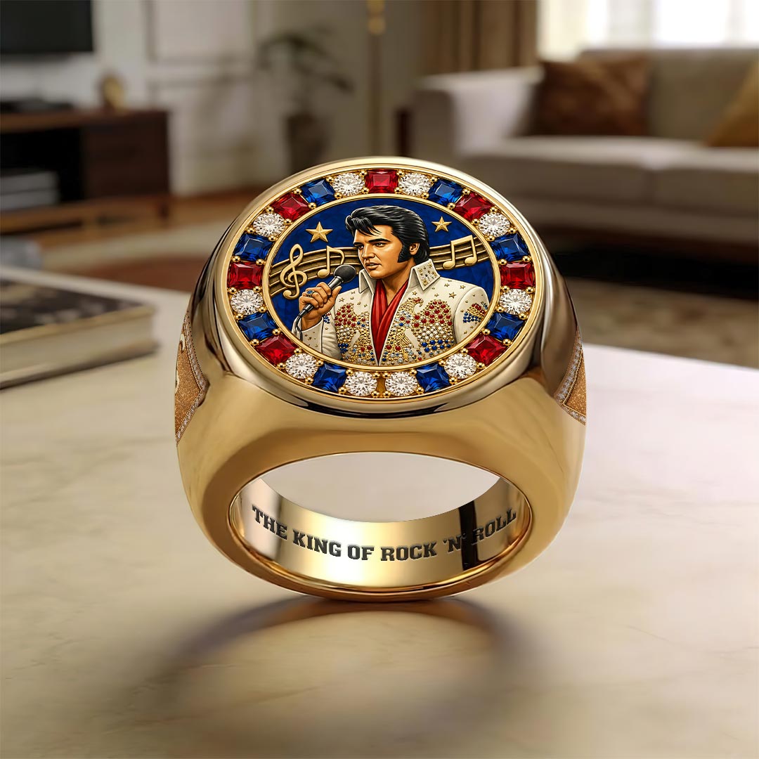 Elvis Presley 3D Engraved Ring – HOATT18207