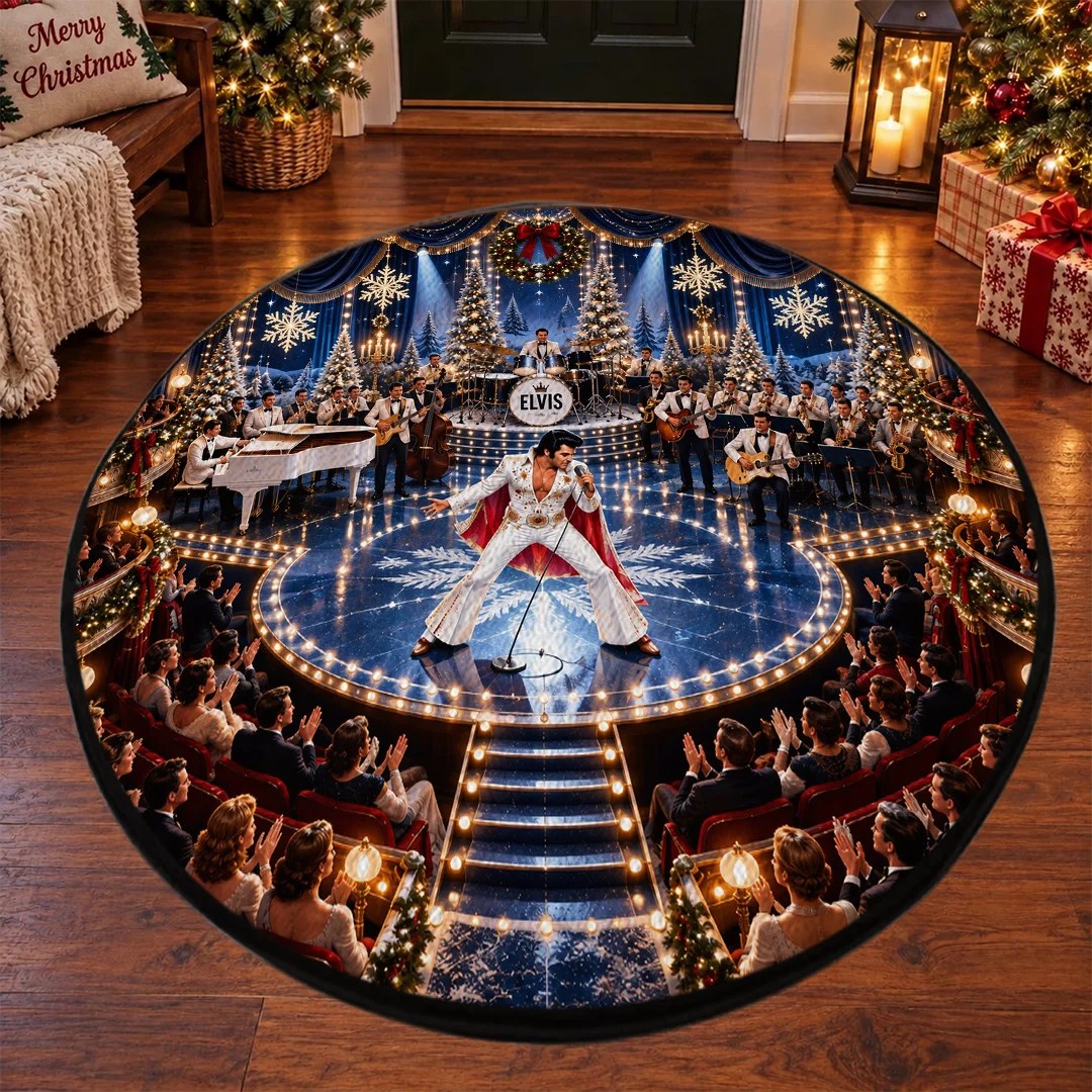 Elvis Presley Foldable Round Rug – TANTN26251