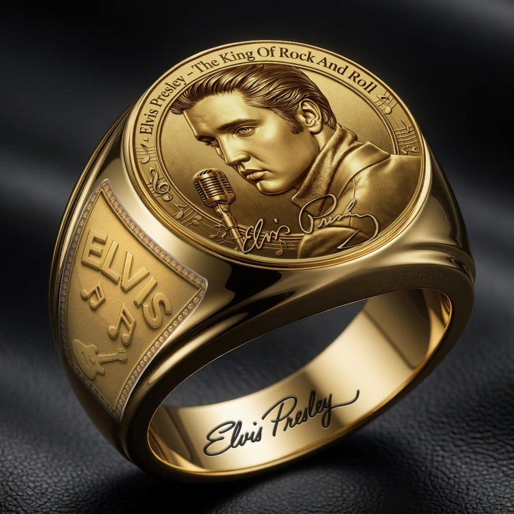 Elvis Presley 3D Engraved Ring – HOATT18262