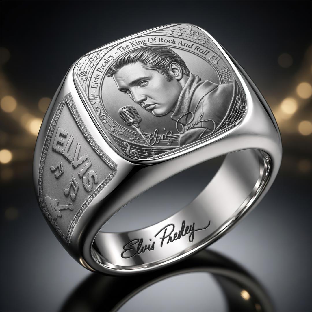 Elvis Presley 3D Engraved Ring – HOATT18262