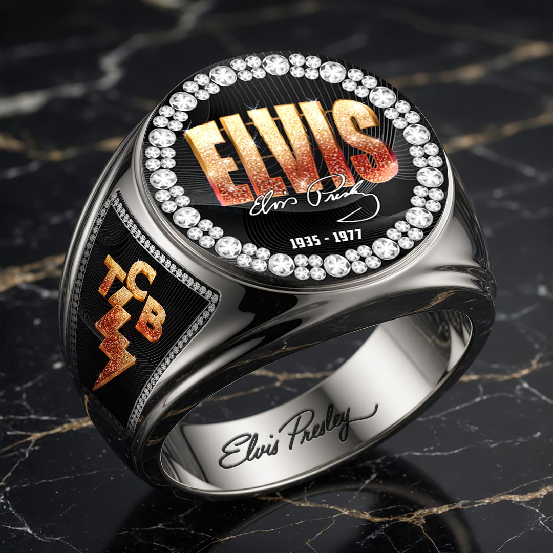 Elvis Presley 3D Engraved Ring – HOATT18375
