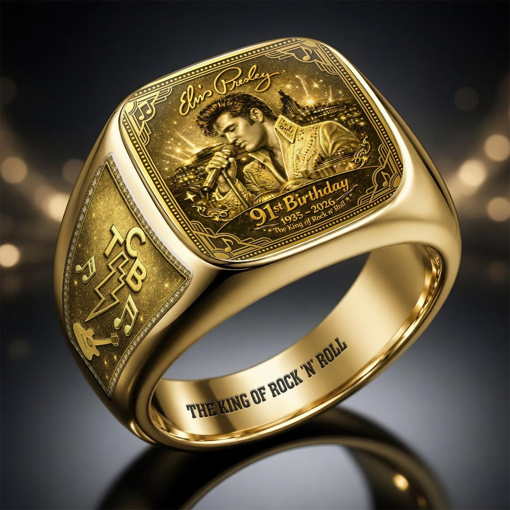 Elvis Presley 3D Engraved Ring – HOATT18531