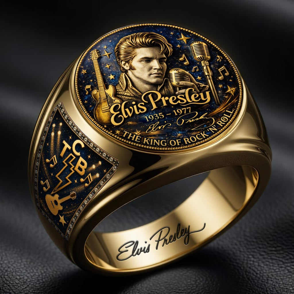 Elvis Presley 3D Engraved Ring – HOATT18937