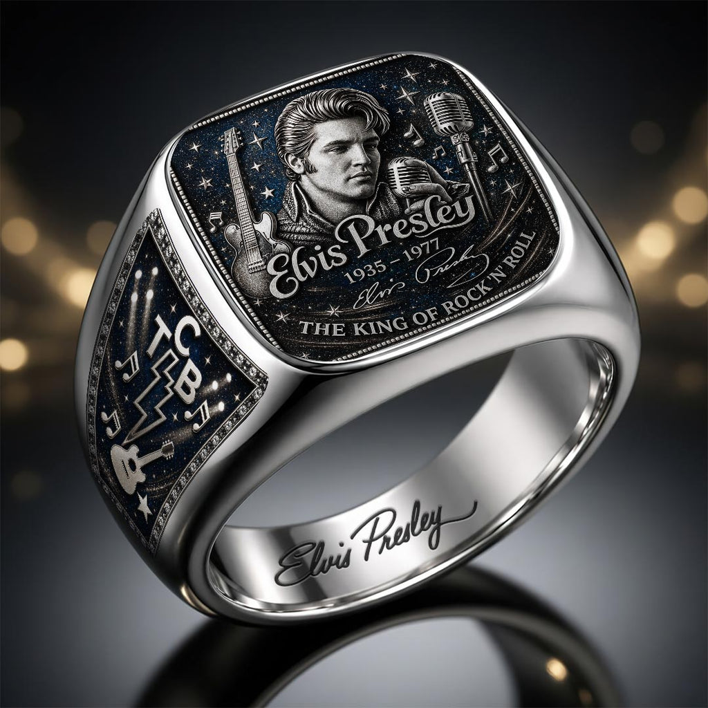 Elvis Presley 3D Engraved Ring – HOATT18937