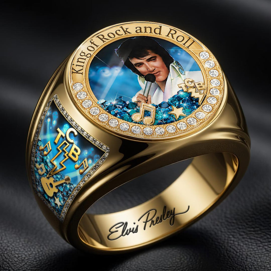 Elvis Presley 3D Engraved Ring – HOATT18824