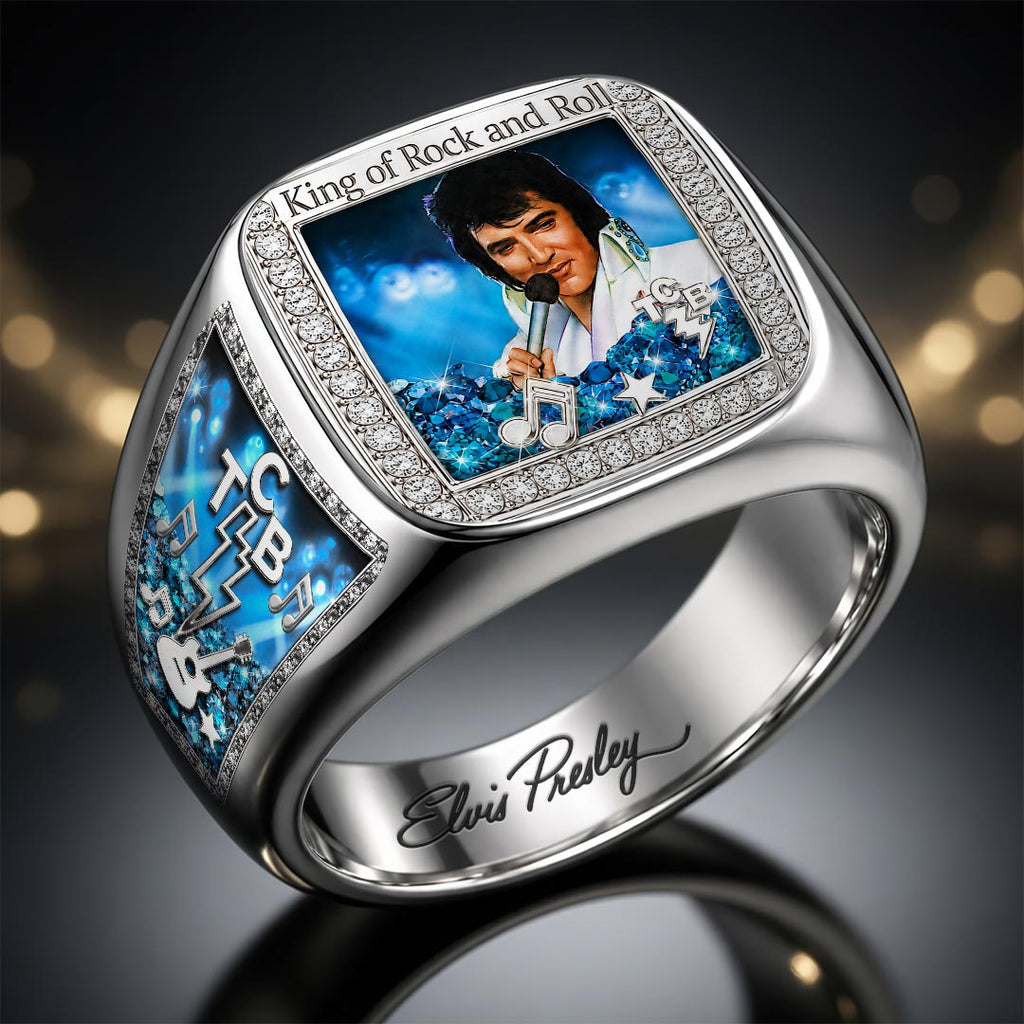 Elvis Presley 3D Engraved Ring – HOATT18824