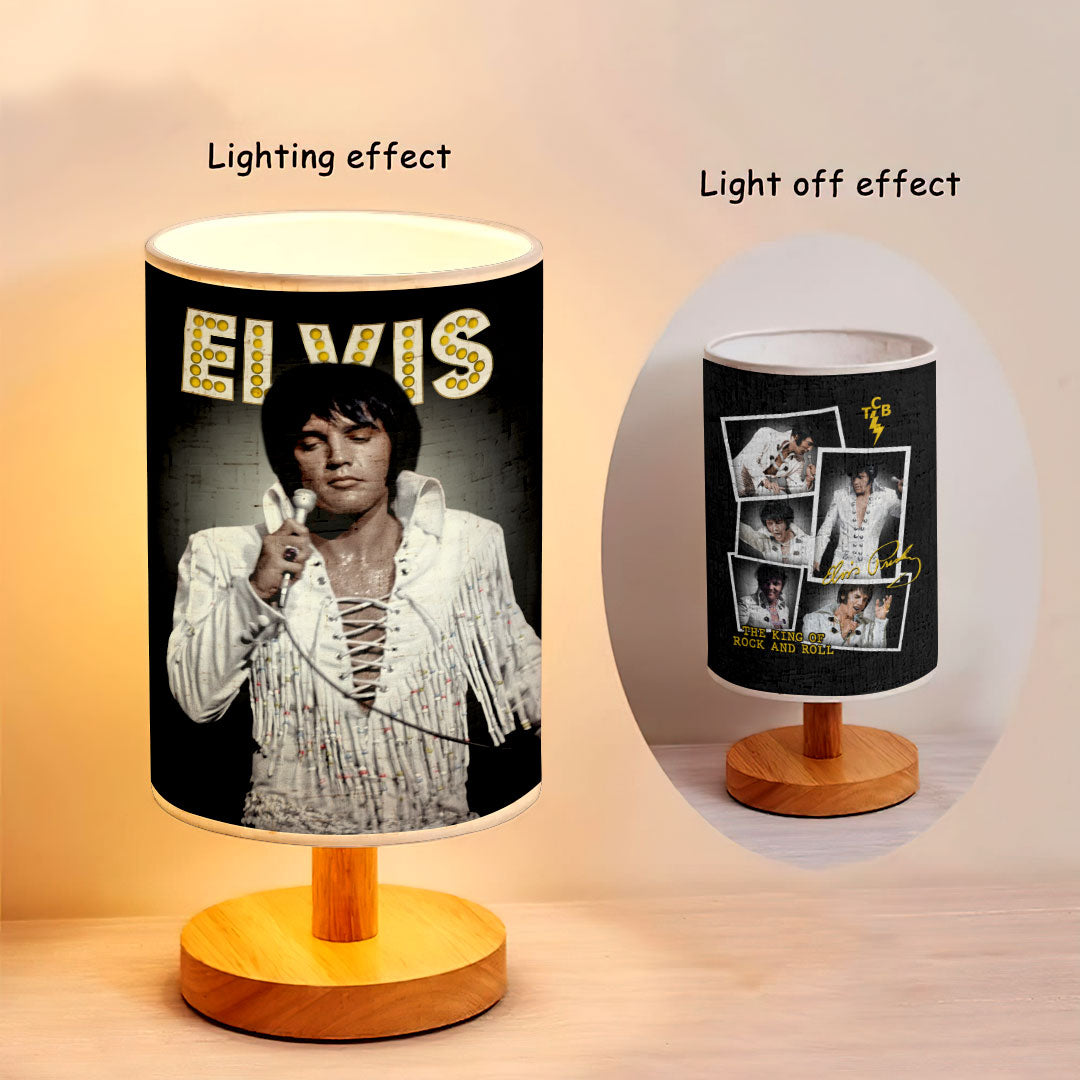 Elvis Presley Wooden Base Fabric Lamp – HOATT15997