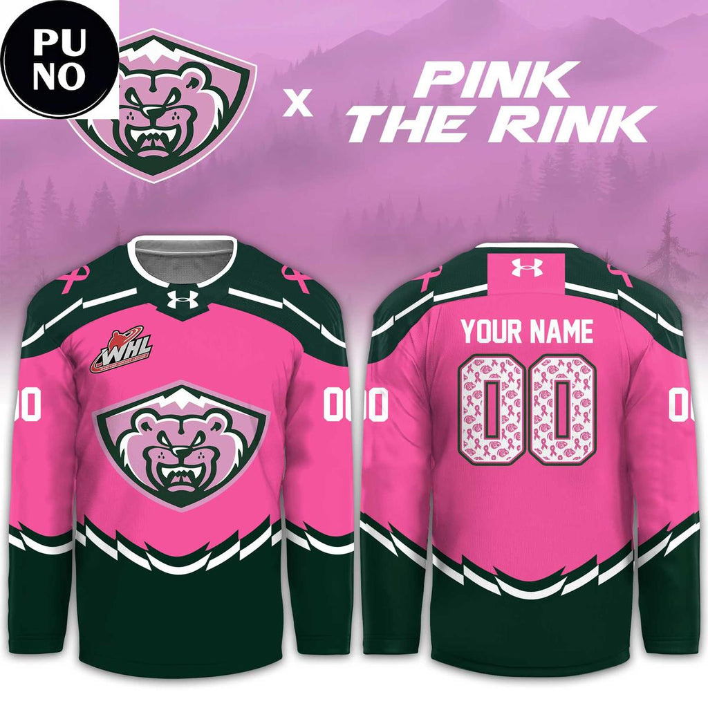 Everett Silvertips 2026 Pink The Rink Personalized Hockey Jersey