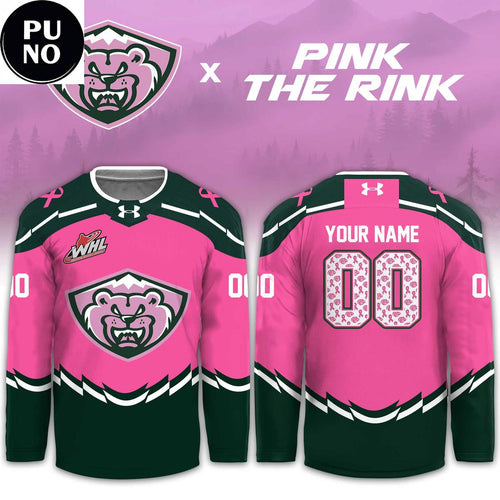 Everett Silvertips 2026 Pink The Rink Personalized Hockey Jersey
