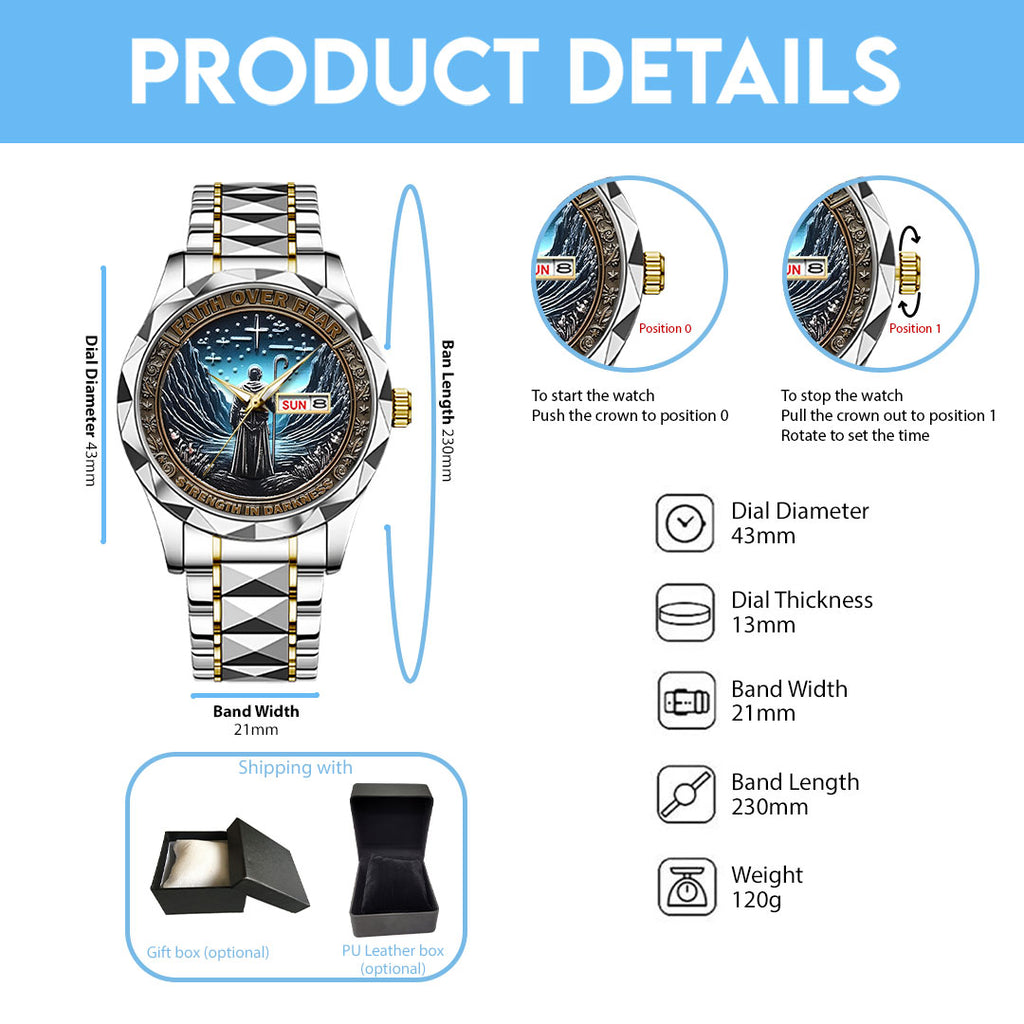 Faith Over Fear Alloy Luxury Quartz Watch – TANTN 14816