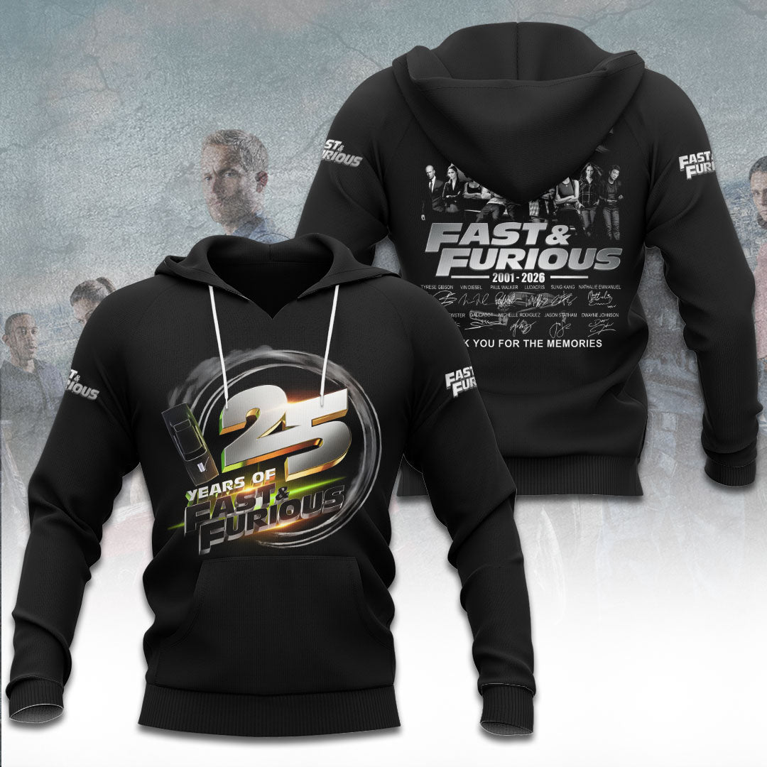 Fast & Furious 25th Anniversary 2026 3D Apparel – TANTN21114