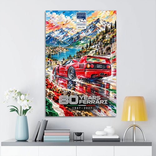 Ferrari 80 Years Anniversarry 2027 Rectangle Canvas With Inner Frame – TANTN26398