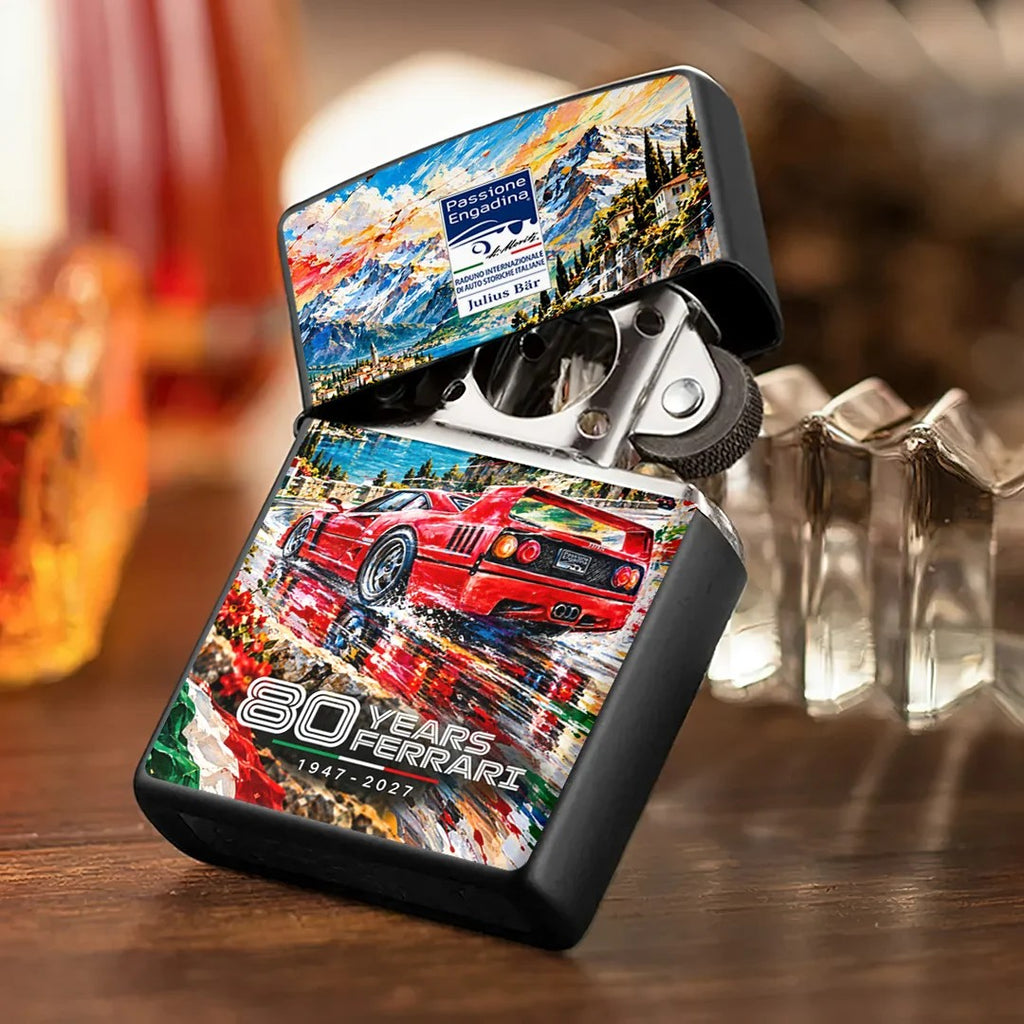 Ferrari 80 Years Anniversarry 2027 Zippo Lighter Case (No Insert) – TANTN26397
