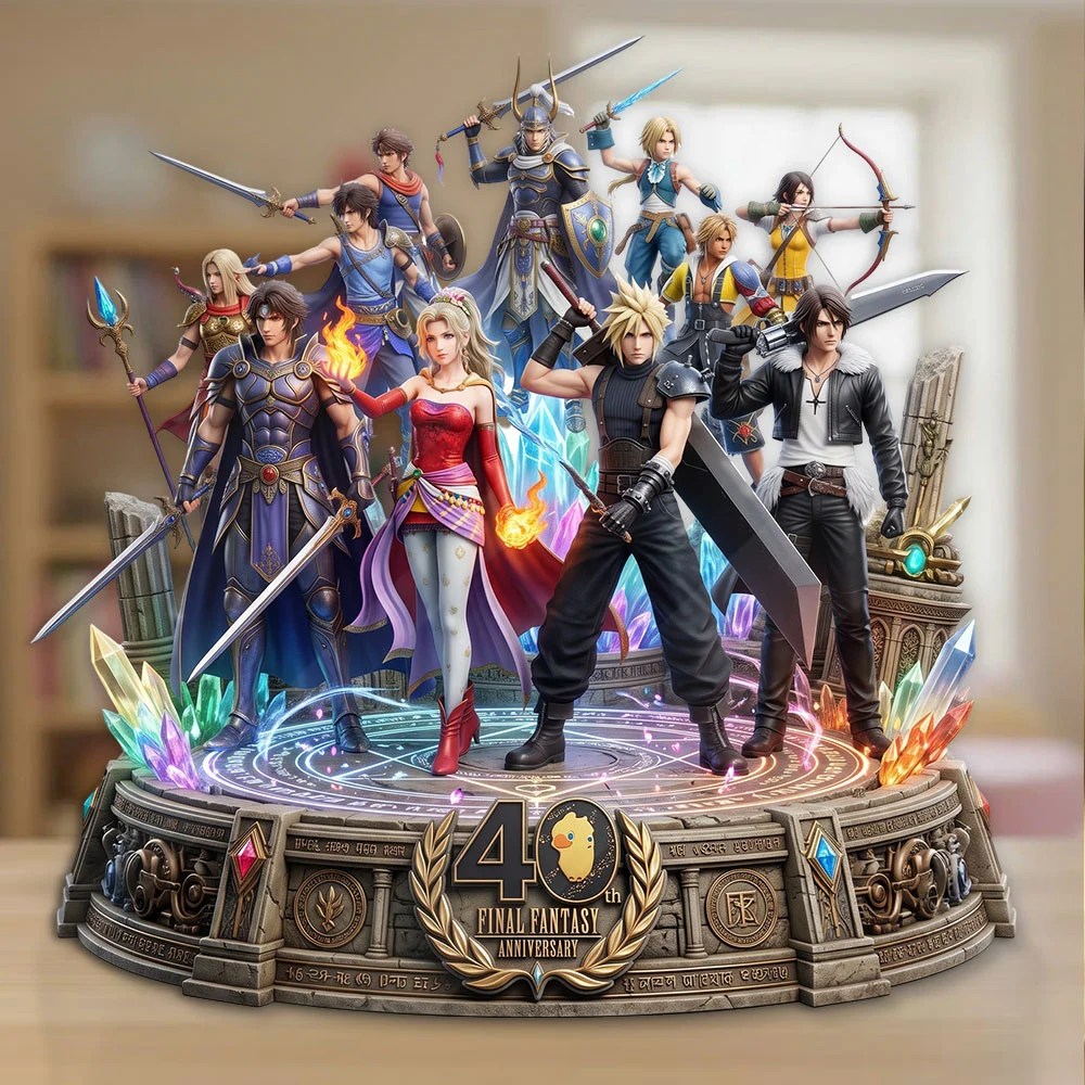 Final Fantasy 40th Anniversary Custom Shape Acrylic Plaque – TMTHU9213