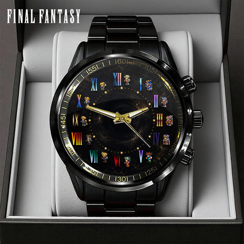 Final Fantasy Black Stainless Steel Watch – GNE7535