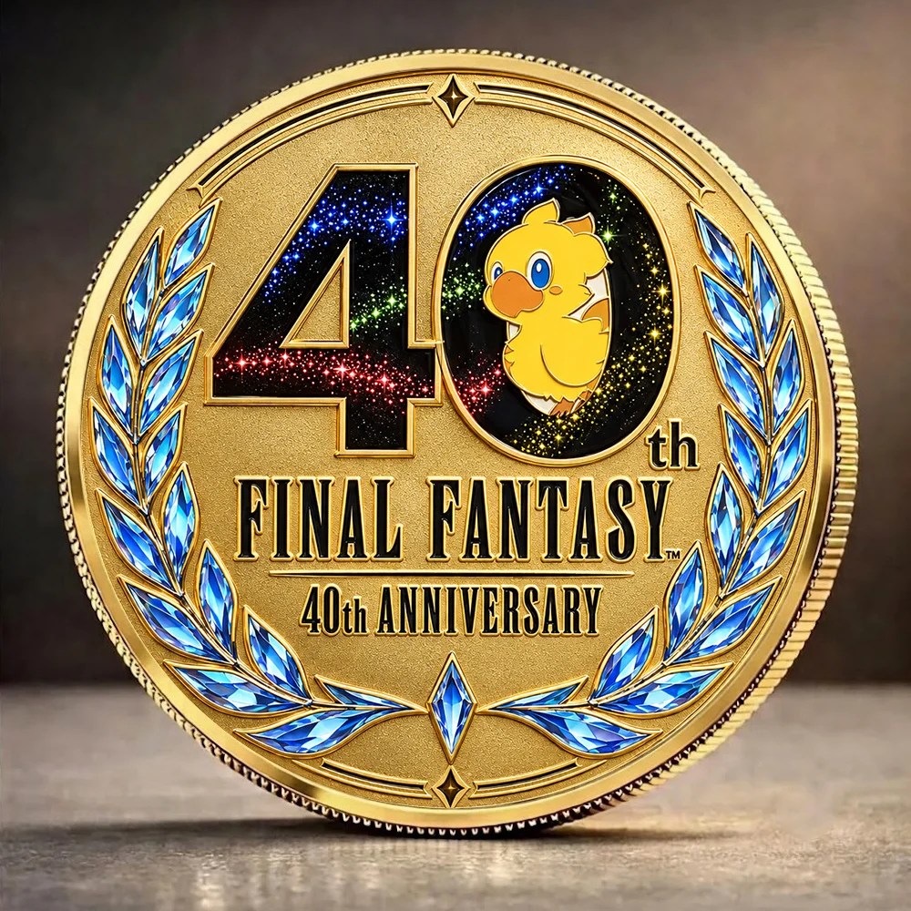 Final Fantasy 40th Anniversary Commemorative Coin – GNE8532
