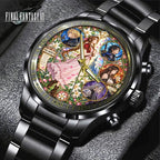 Final Fantasy VII x Aerith Gainsborough Black Stainless Steel Watch – GNE9111