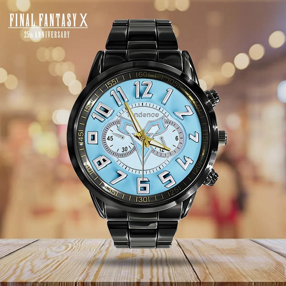 Final Fantasy X x Tidus 25th Anniversary Black Stainless Steel Watch – GNE9169