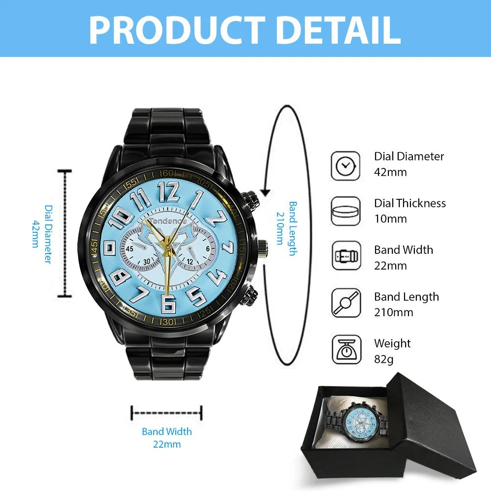 Final Fantasy X x Tidus 25th Anniversary Black Stainless Steel Watch – GNE9169