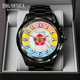 Final Fantasy X x Yuna 25th Anniversary Black Stainless Steel Watch – GNE9167