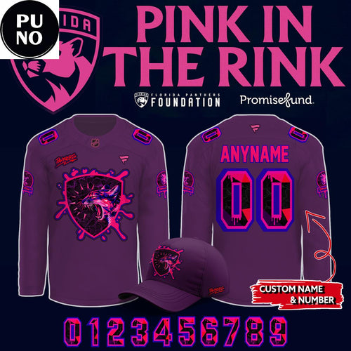Florida Panthers 2026 Pink in the Rink Personalized Hockey Jersey