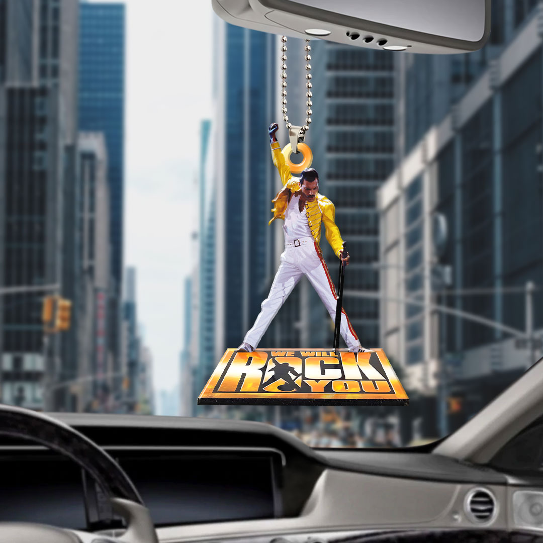 Freddie Mercury Custom shape 2-sided Acrylic Car Ornament – HOATT15255