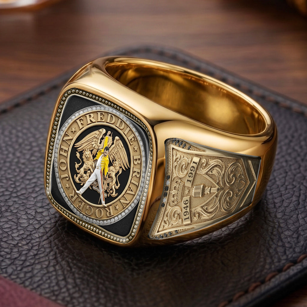 Freddie Mercury 3D Engraved Ring – TMTHU7075